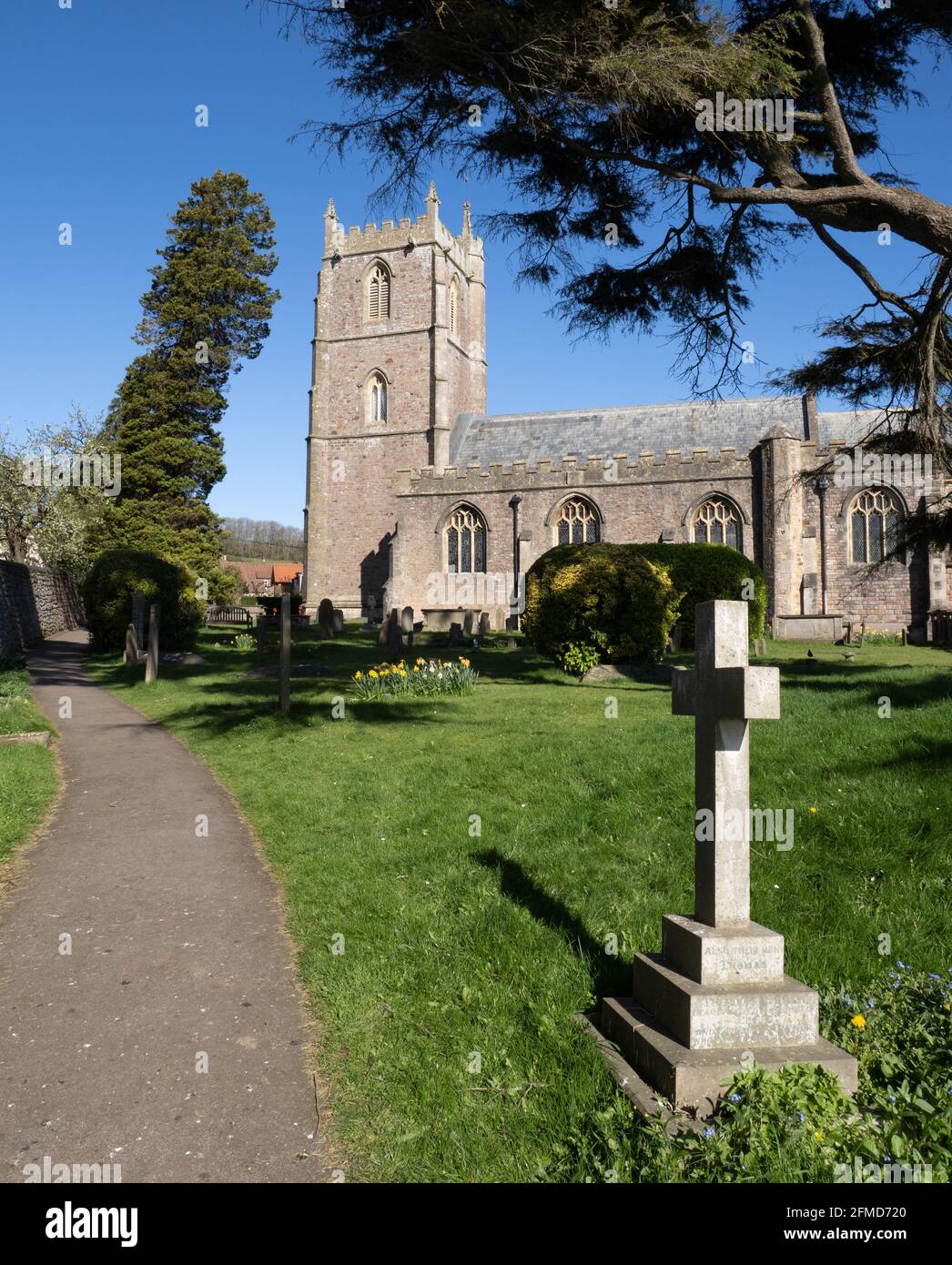 Chiesa di tutti i Santi a Long Ashton nel Somerset UK Foto Stock