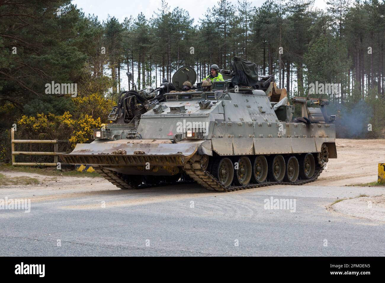 Veicolo armato Trojan a Bovington, Dorset UK nel mese di aprile Foto Stock