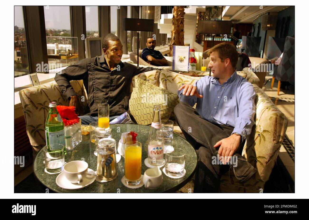 Michael Johnston....... Campione olimpico e parte della squadra olimpica della BBC in Grecia 2004.pic David Sandison 29/7/2004 Foto Stock