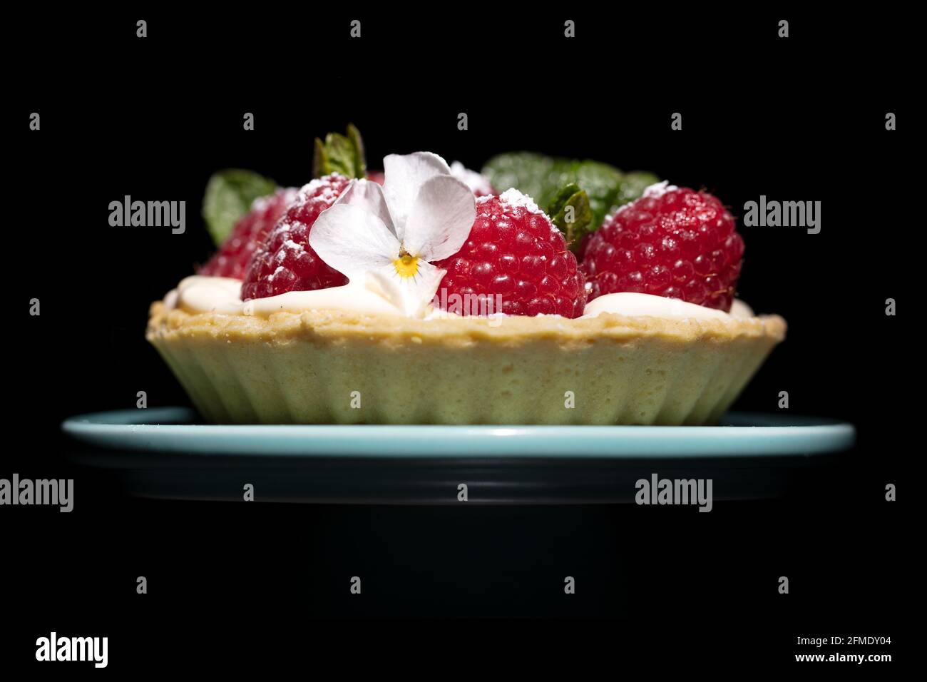 Crostata di lamponi Foto Stock