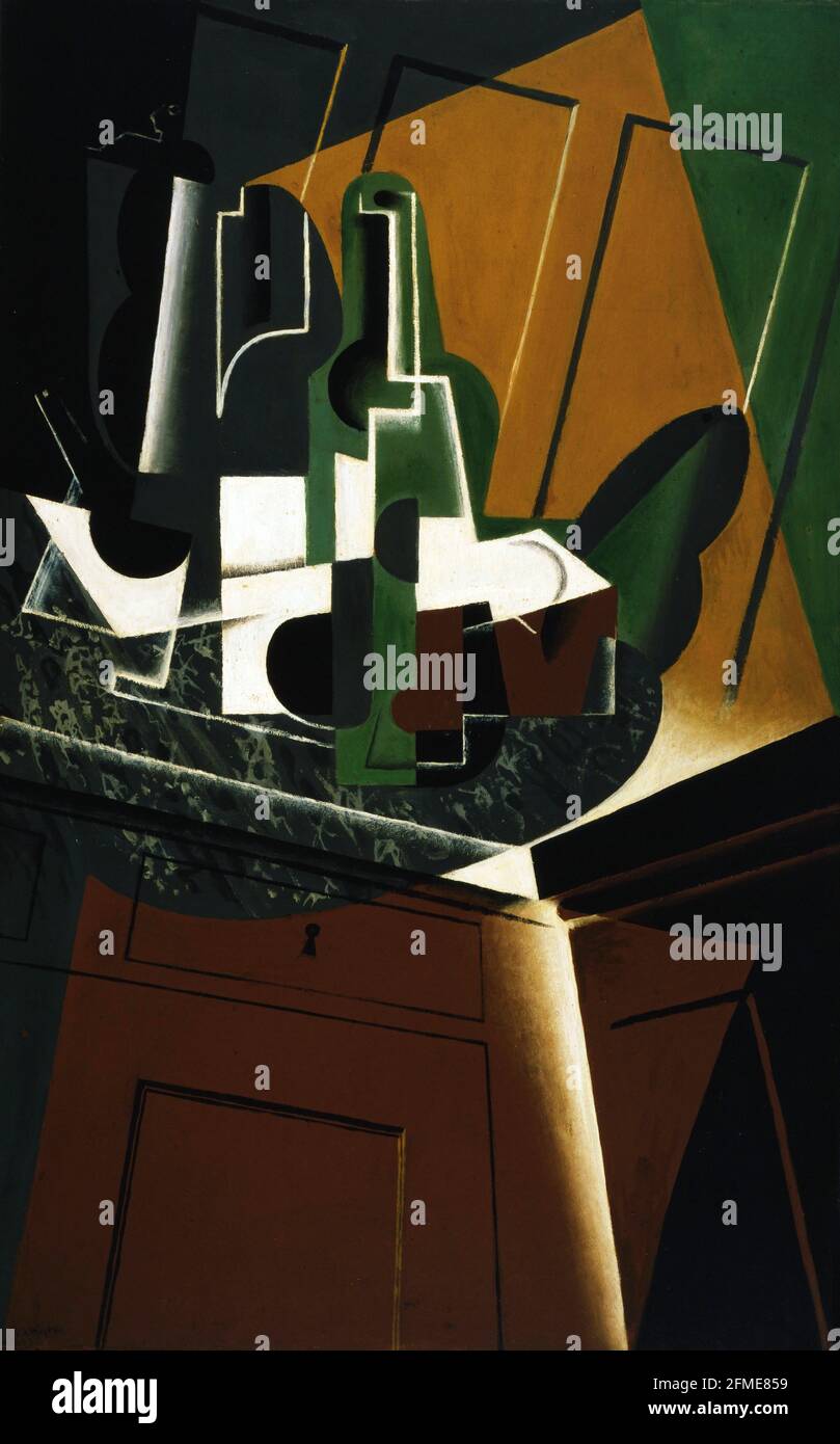 Juan Gris. (Spagnolo, 1887-1927). Il sidestone. 1917. Olio su compensato. Foto Stock