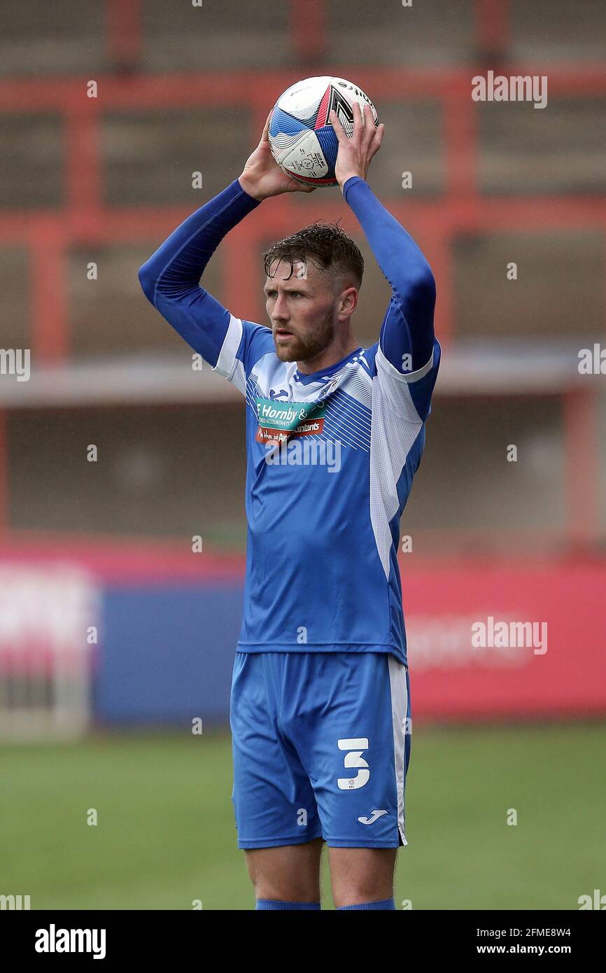 Exeter, Regno Unito. 8 maggio 2021. Patrick Brough di Barrow durante la partita Sky Bet League 2 tra Exeter City e Barrow a St James' Park, Exeter, Inghilterra, l'8 maggio 2021. Foto di Dave Peters. Credit: Prime Media Images/Alamy Live News Foto Stock