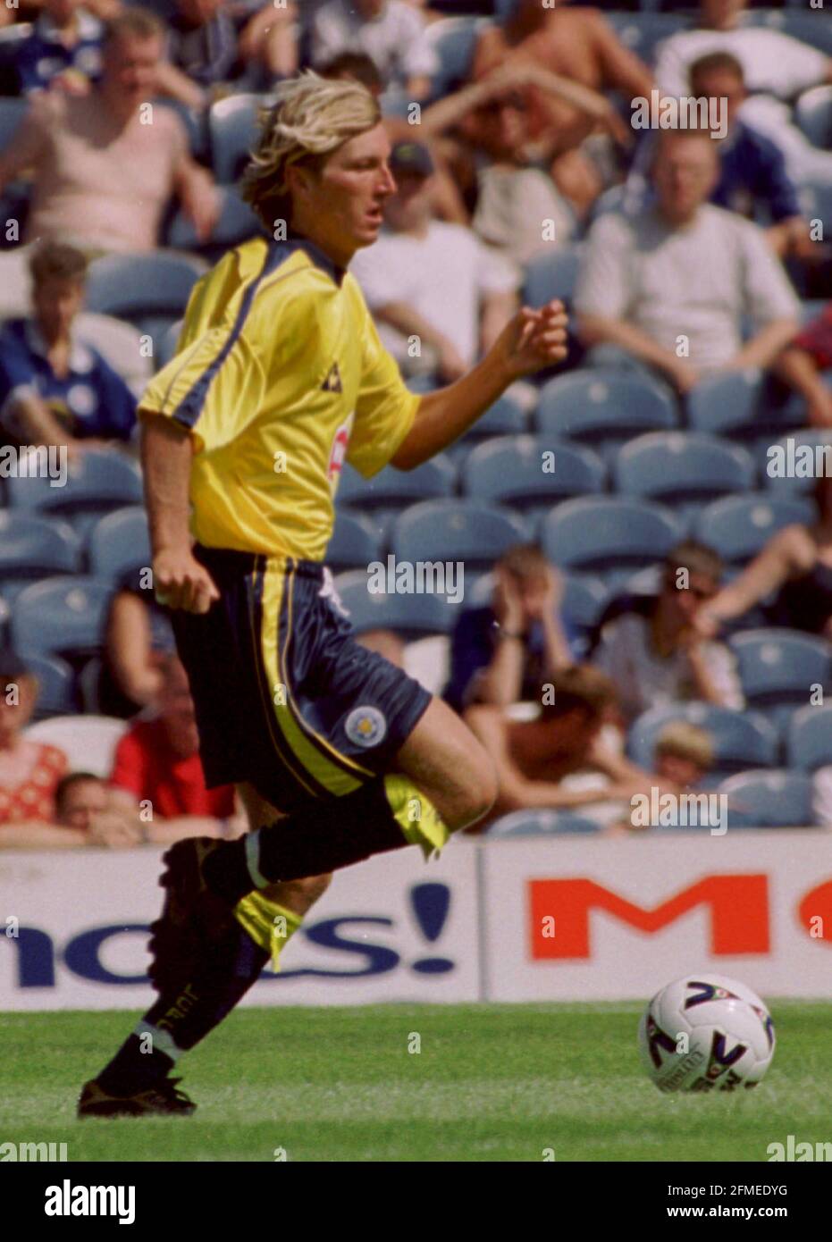 LEICESTER CITY FC ROBBIE SAVAGE LUGLIO 1999 PIC MIKE WALKER,1999 Foto Stock