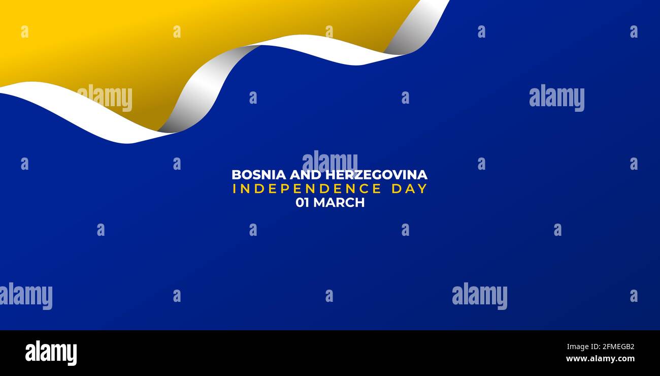 Sfondo astratto blu con banner design. Buon modello per la Bosnia Erzegovina indipendenza giorno progettazione. Illustrazione Vettoriale