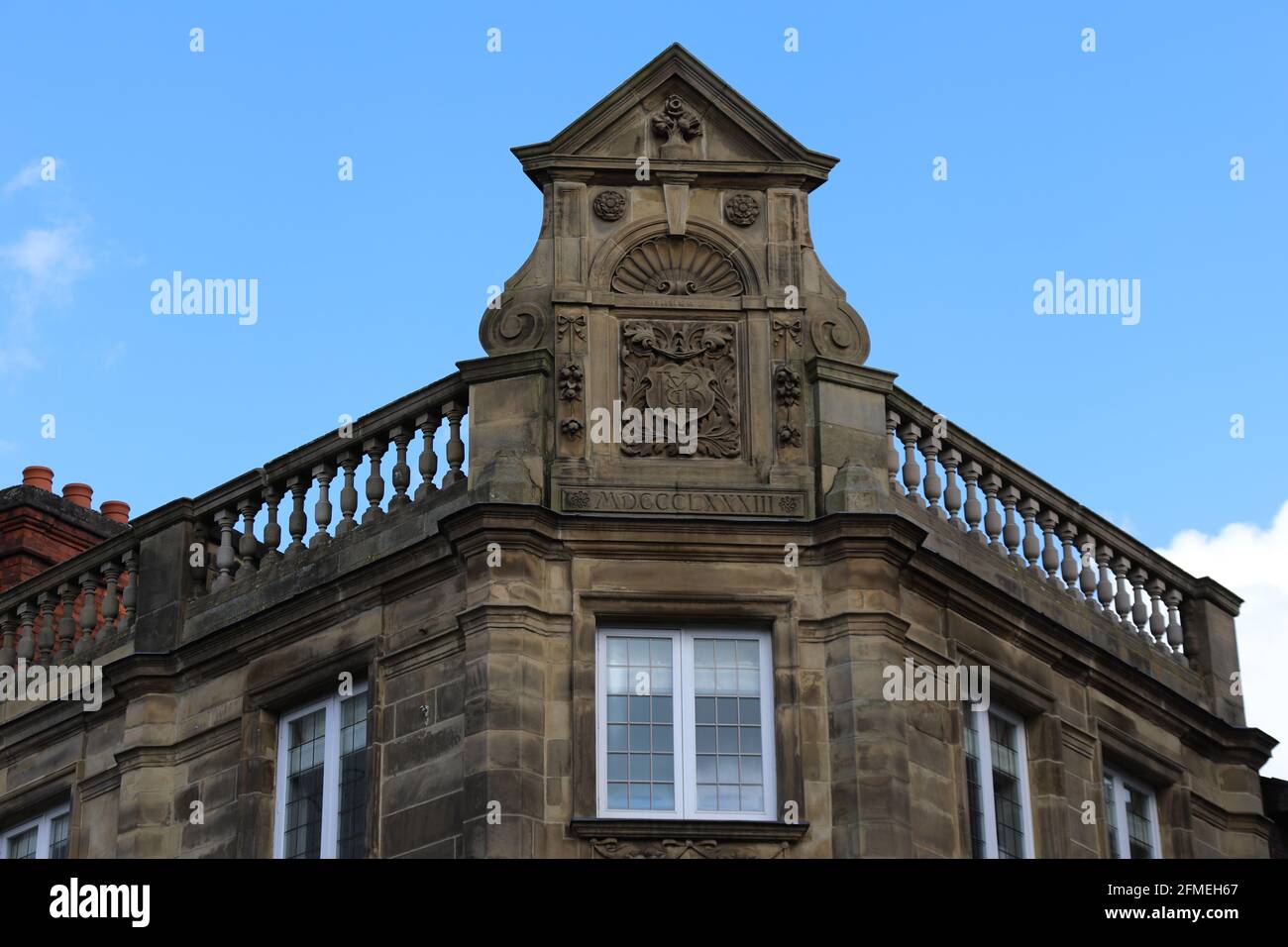 Epoca vittoriana ex edificio della banca datato 1883 ad Altrincham in Greater Manchester Foto Stock