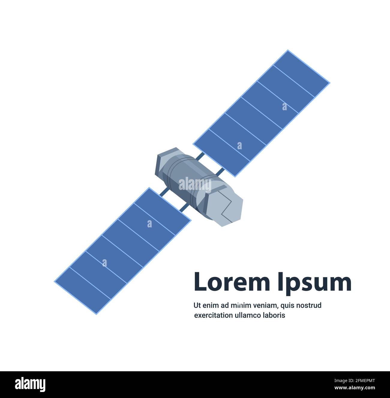 esplorazione spaziale astronautica tecnologia concetto di osservazione satellite volo spaziale orbitale intorno alla terra Illustrazione Vettoriale