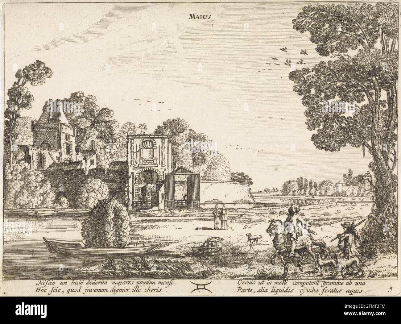 Vista dello Zijlpoort di Haarlem maggio, Jan van de Velde (II), 1630 - 1699 Foto Stock