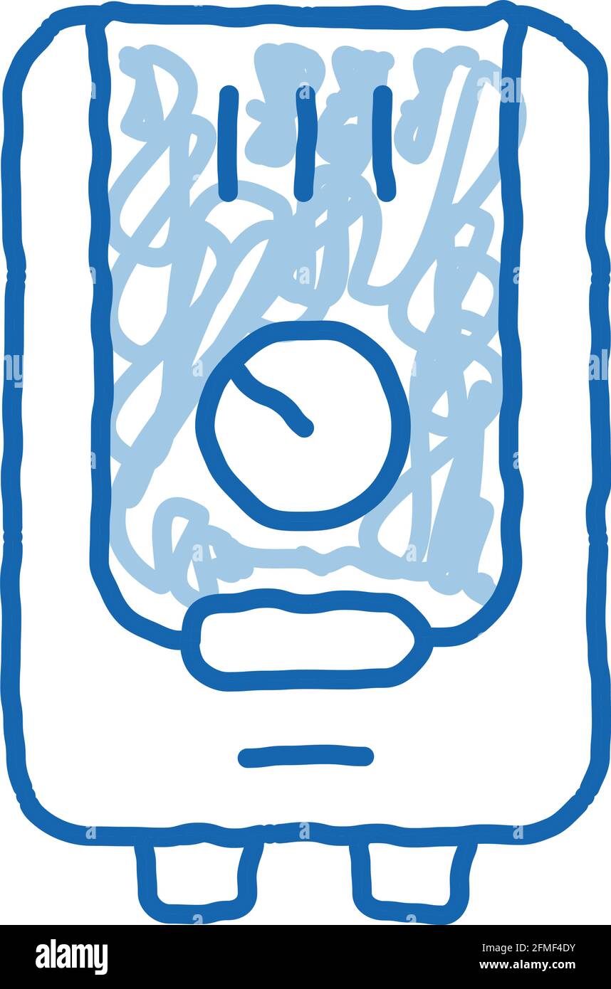 Gaz caldaia impianto di riscaldamento attrezzatura doodle icona a forma di  mano illustrazione disegnata Immagine e Vettoriale - Alamy