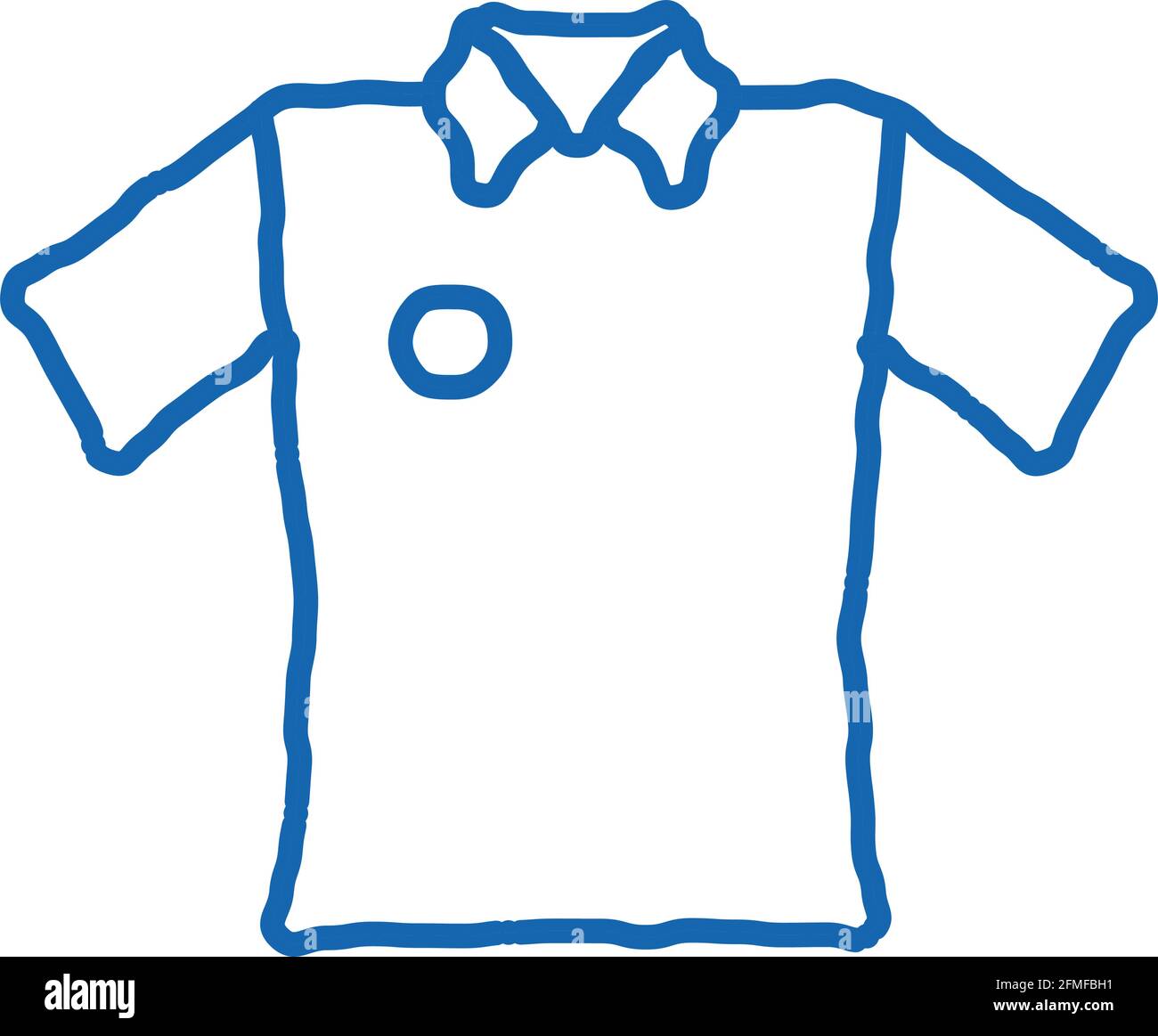 Cricket T-Shirt icona doodle illustrazione disegnata a mano Illustrazione Vettoriale