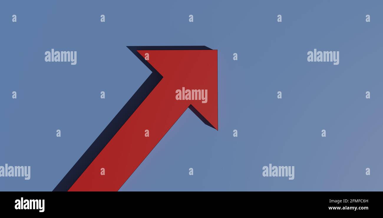 freccia che indica il successo o il concetto di crescita carriera in avanti background raggiungimento concorrenza freccia direzione successo crescita up business salita Foto Stock