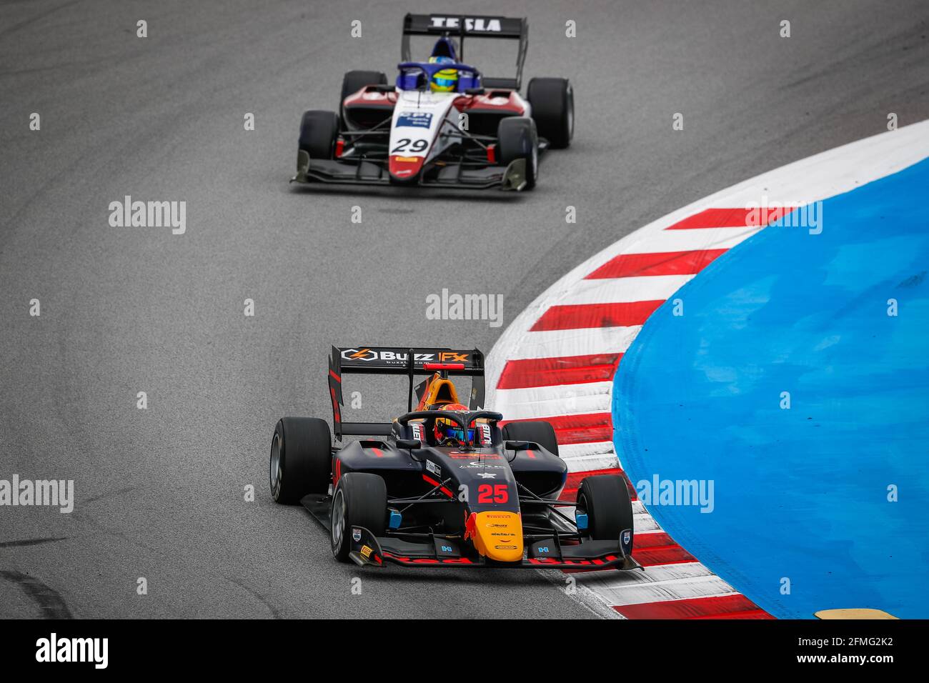 25 Edgar Jonny (gbr), Carlin Buzz Racing, Dallara F3, in azione durante il 1° round del Campionato FIA Formula 3 2021 dal 07 al 10 maggio 2021 sul circuito di Barcellona-Catalunya, a Montmelo, vicino Barcellona, Spagna - Foto Antonin Vincent / DPPI Foto Stock