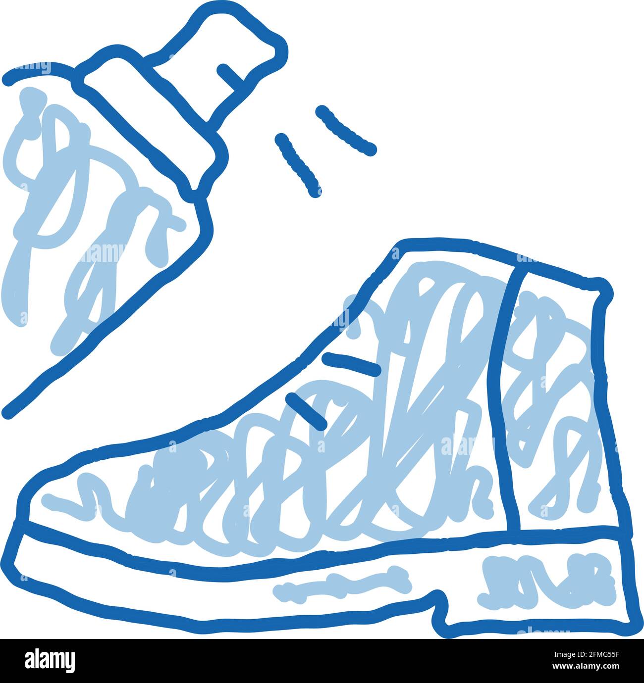 Icona a forma di doddle del pattino di vernice spray illustrazione disegnata a mano Illustrazione Vettoriale