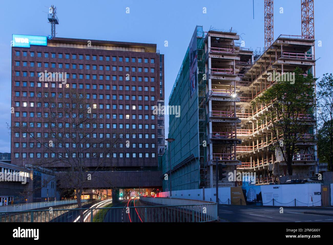 Ricostruzione del Filmhaus della Westdeutscher Rundfunk, WDR o della West German Broadcasting Cologne, un ente pubblico tedesco di radiodiffusione, il COlog Foto Stock