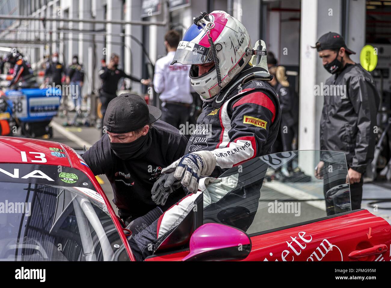 RICCI Romano (fra), Mirage Racing, Alpine A110 GT4, ritratto durante il 2° round del 2021 Fanatec GT World Challenge Europe Powered by AWS, dal 6 al 9 maggio 2021 sul circuito de Nevers Magny-Cours, Magny-Cours, Francia - Foto Paulo Maria / DPPI / LiveMedia Foto Stock