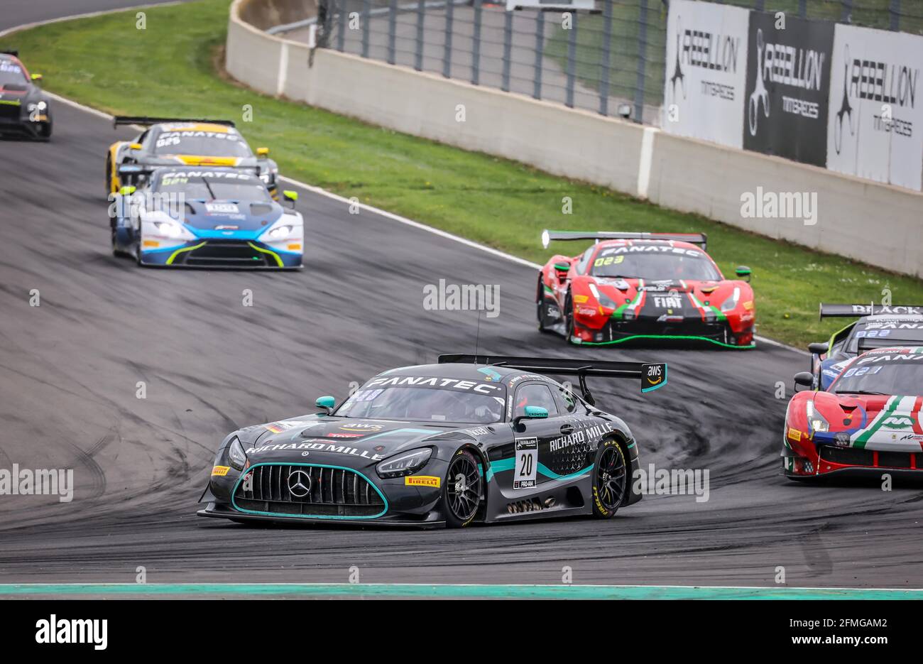 20 Pierburg Valentin (ger), Baumann Dominik (aut), SPS Automotive Performance, Mercedes-AMG GT3, azione durante il 2° round del 2021 Fanatec GT World Challenge Europe Powered by AWS, dal 6 al 9 maggio 2021 sul circuito di Nevers Magny-Cours, Magny-Cours, Francia - Foto Francois Flamand / DPPI / LiveMedia Foto Stock