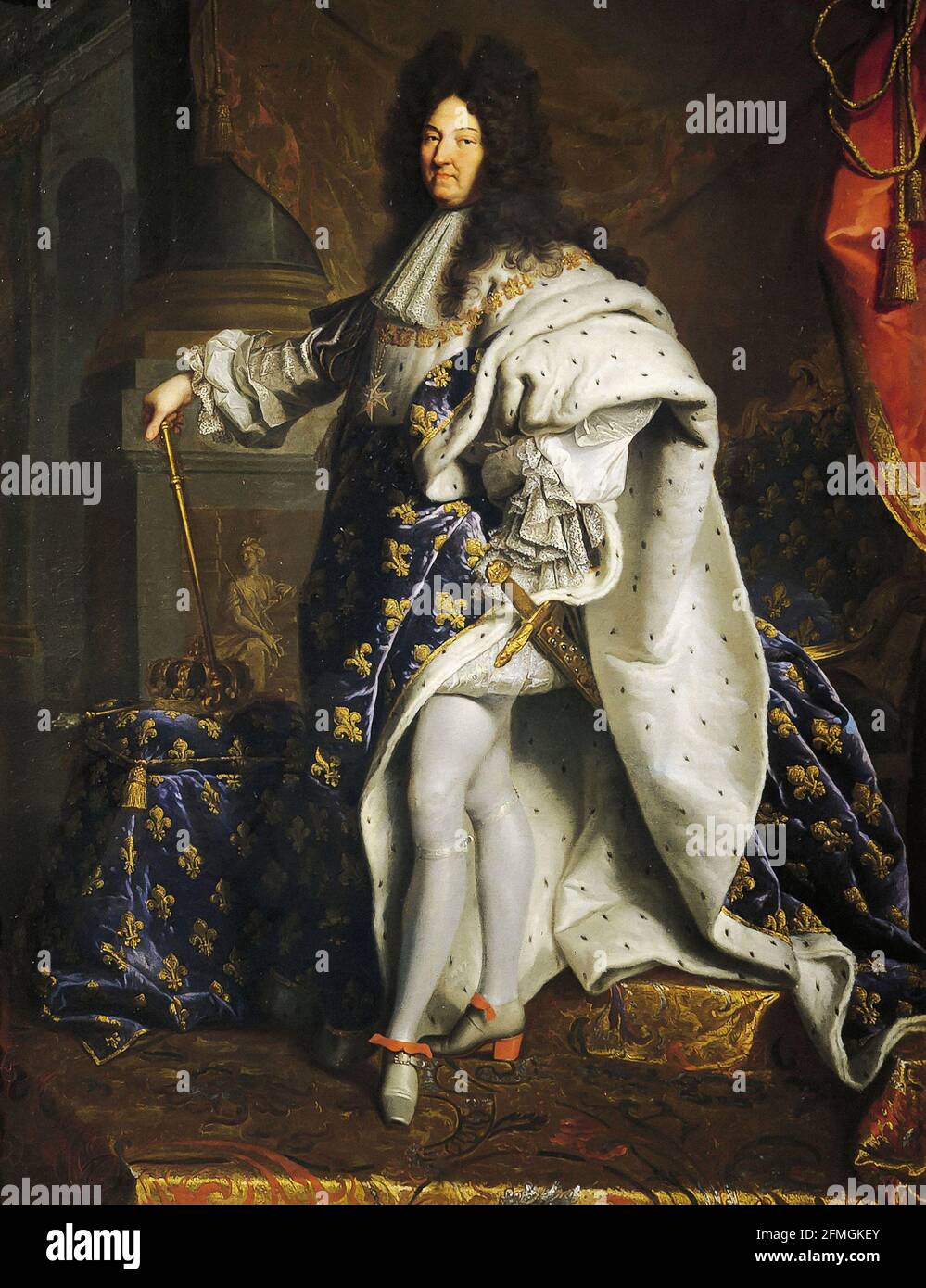 Ritratto di Luigi XIV di Borbone chiamato le Roi Soleil da Hyacinthe Rigaud, Foto Stock