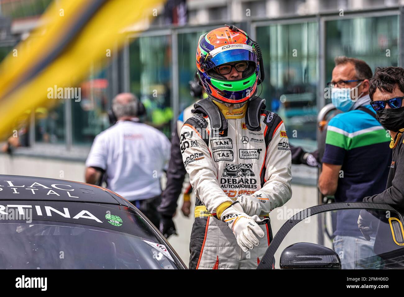 CAUHAUPE Edouard (fra), CD sport, Mercedes-AMG GT4, portraitMOULLIN-TRAFFORT Morgan (fra), Team Fullmotorsport, Audi R8 LMS GT4, ritratto durante il 2° round del 2021 Fanatec GT World Challenge Europe Powered by AWS, dal 6 al 9 maggio 2021 sul circuito di Nevers Magny-Cours, Magny-Cours, Francia - Foto Paulo Maria / DPPI Foto Stock