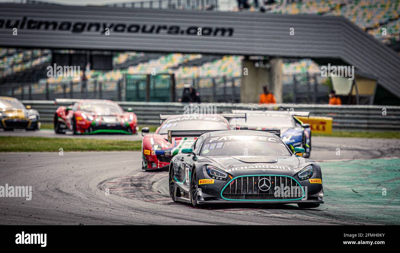 20 Pierburg Valentin (ger), Baumann Dominik (aut), SPS Automotive Performance, Mercedes-AMG GT3, azione durante il 2° round del 2021 Fanatec GT World Challenge Europe Powered by AWS, dal 6 al 9 maggio 2021 sul circuito di Nevers Magny-Cours, Magny-Cours, Francia - Foto Clément Luck / DPPI Foto Stock