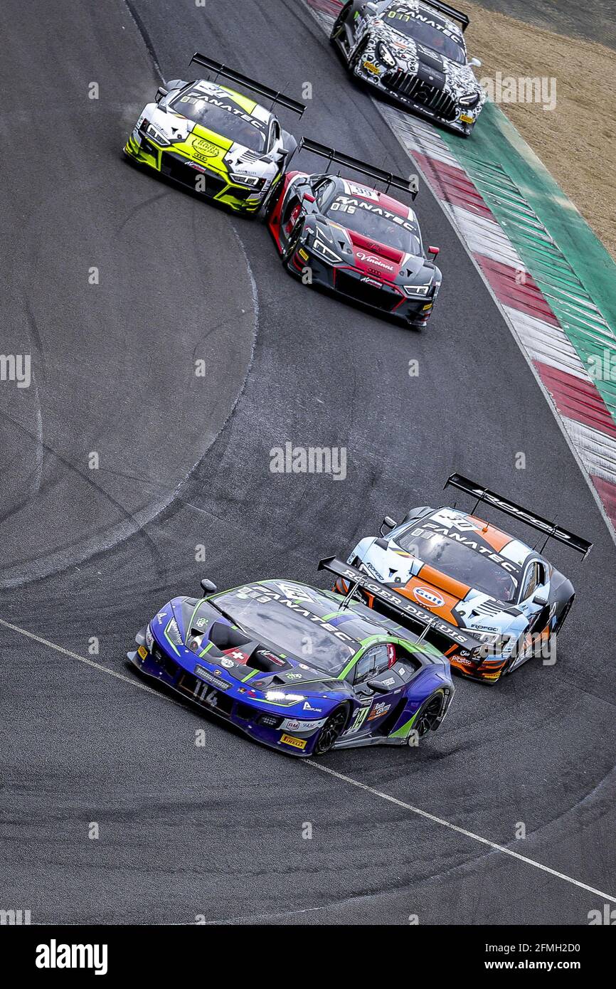 114 Aitken Jack (gbr), Lappalainen Konsta (fin), Emil Fray Racing, Lamborghini Huracan GT3 Evo, azione durante il 2° round del 2021 Fanatec GT World Challenge Europe Powered by AWS, dal 6 al 9 maggio 2021 sul circuito di Nevers Magny-Cours, Magny-Cours, Francia - Foto Paulo Maria / DPPI / LiveMedia Foto Stock