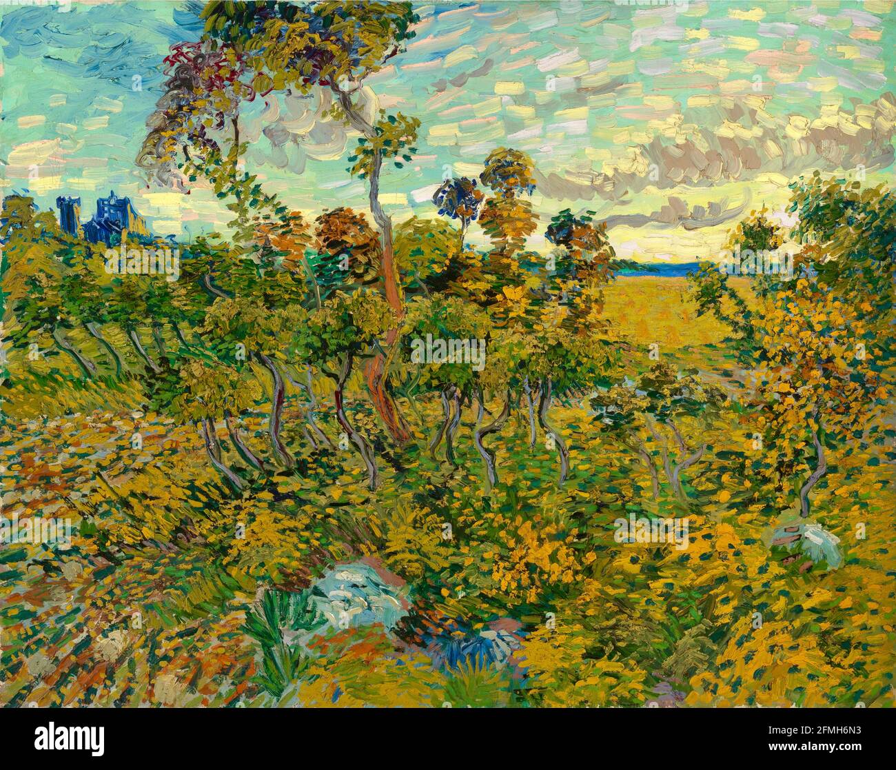 Vincent van Gogh ArtWork - Tramonto a Montmajour - 1888 Foto Stock
