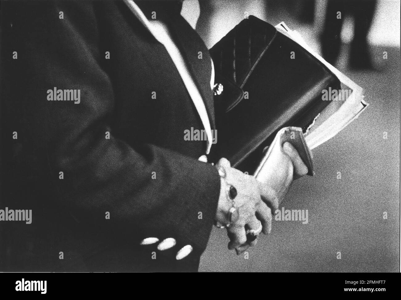 Margaret Thatcher sulla strada per la battaglia in Casa Dei Signori Foto Stock