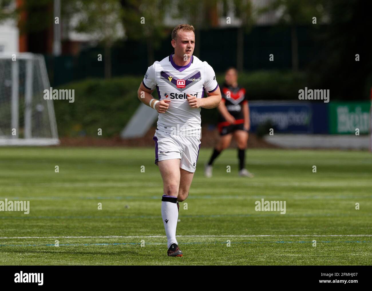 Rosslyn Park, Londra, Regno Unito. 9 maggio 2021. Betfred Championship, Rugby League, London Broncos contro Newcastle Thunder; Josh Woods di Newcastle Thunder Credit: Action Plus Sports/Alamy Live News Foto Stock