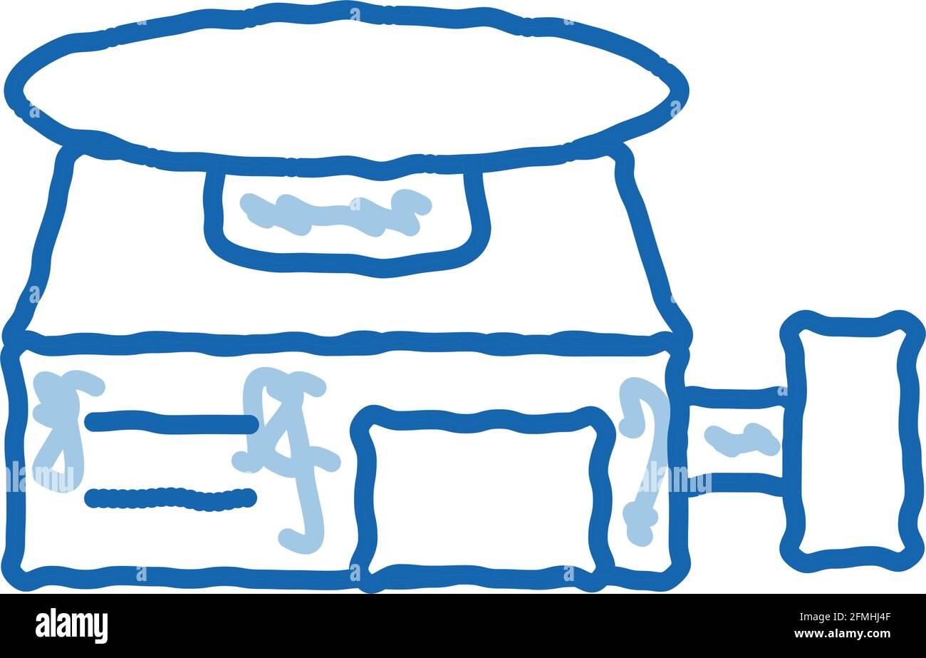 l'icona del doodle della ruota del potter s disegnata a mano Illustrazione Vettoriale