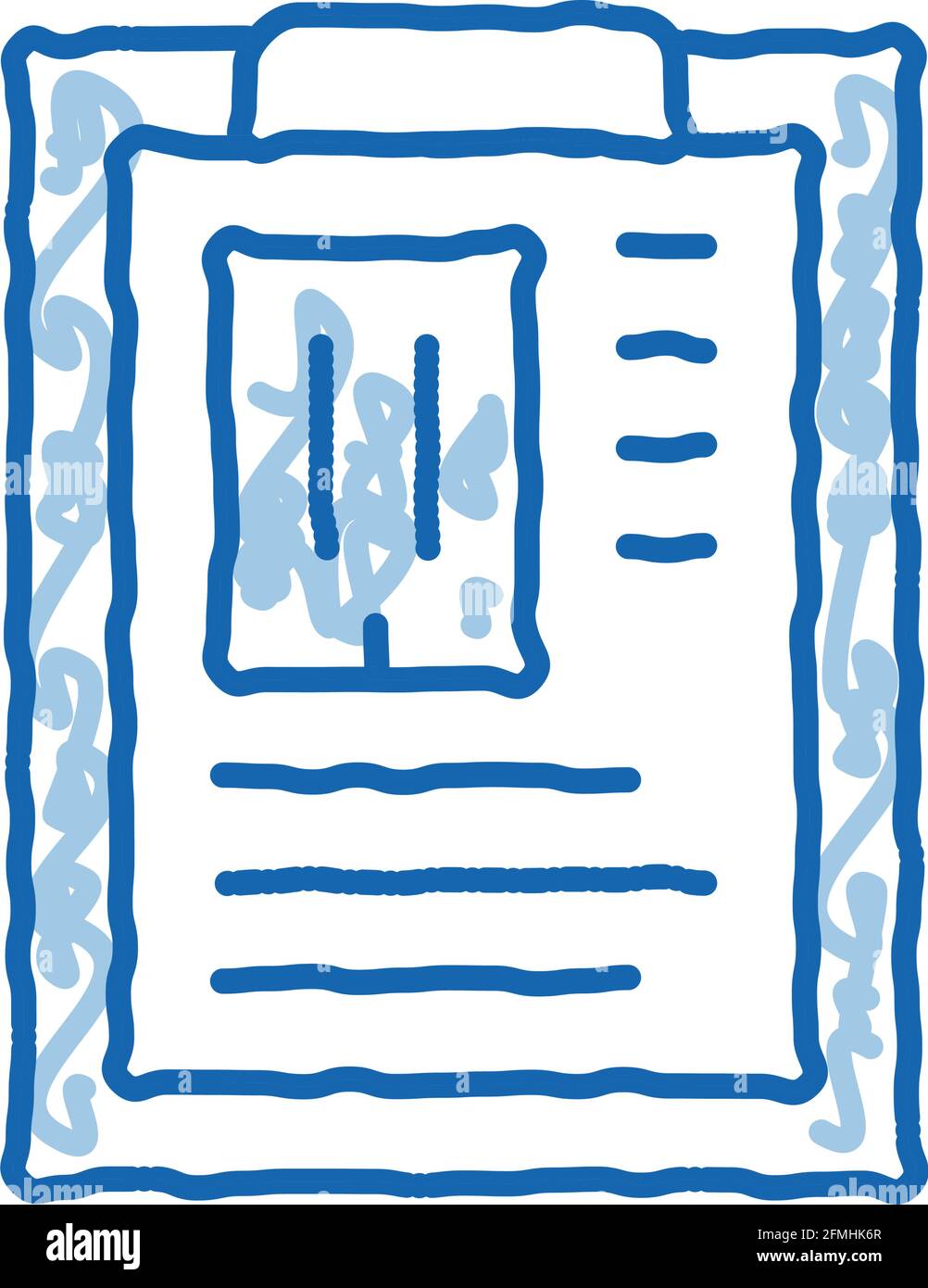 stima delle informazioni sulla casa icona doodle illustrazione disegnata a mano Illustrazione Vettoriale