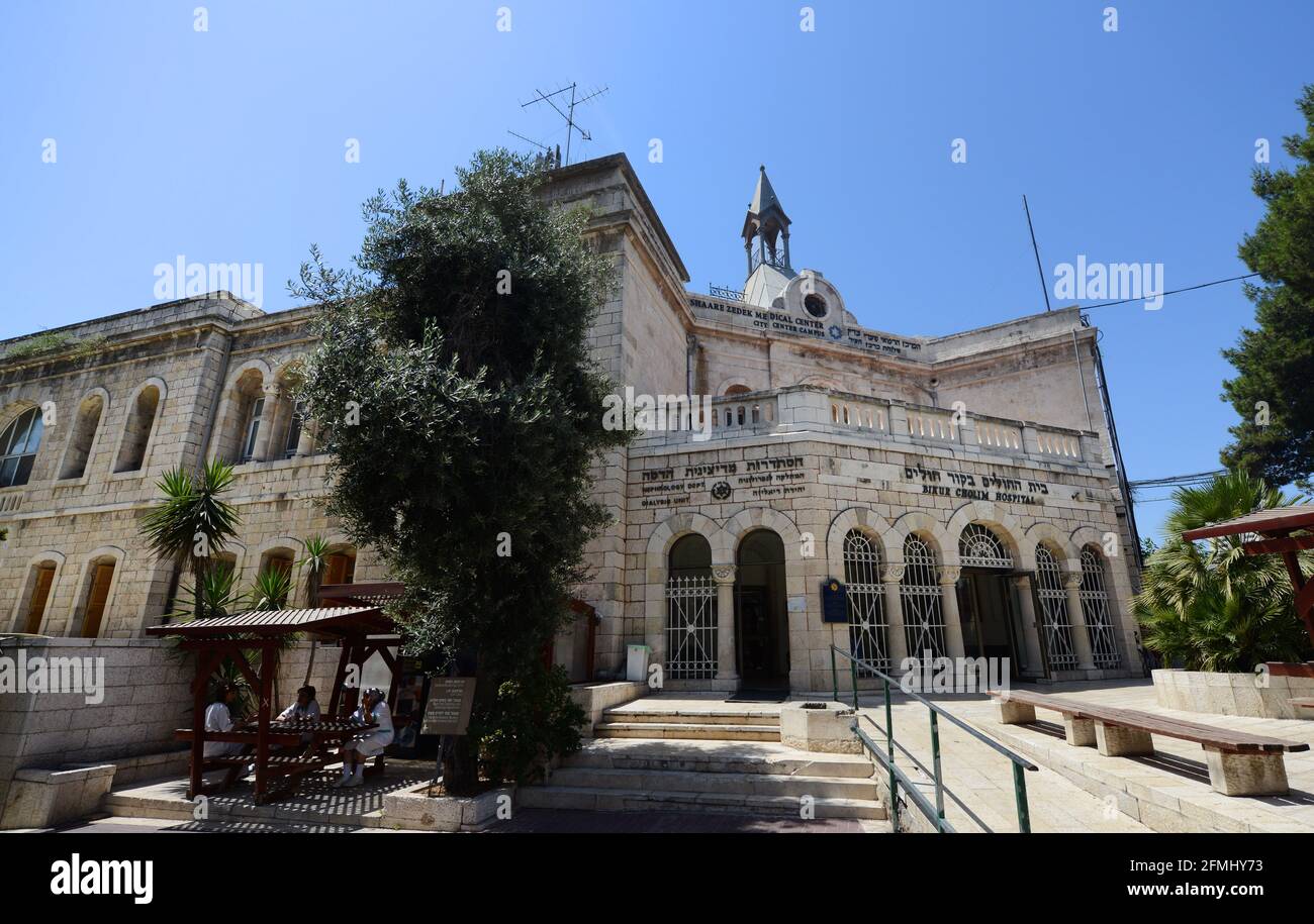 Ospedale Bikur Cholim nel centro di Gerusalemme. Foto Stock