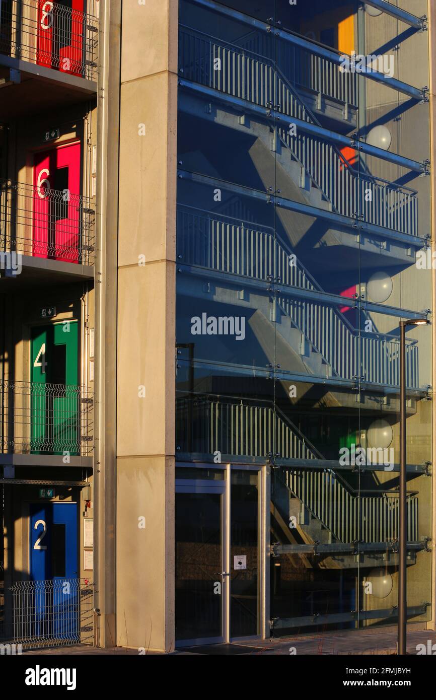 Treppenaufgang einer Parkgarage ad Amberg Foto Stock