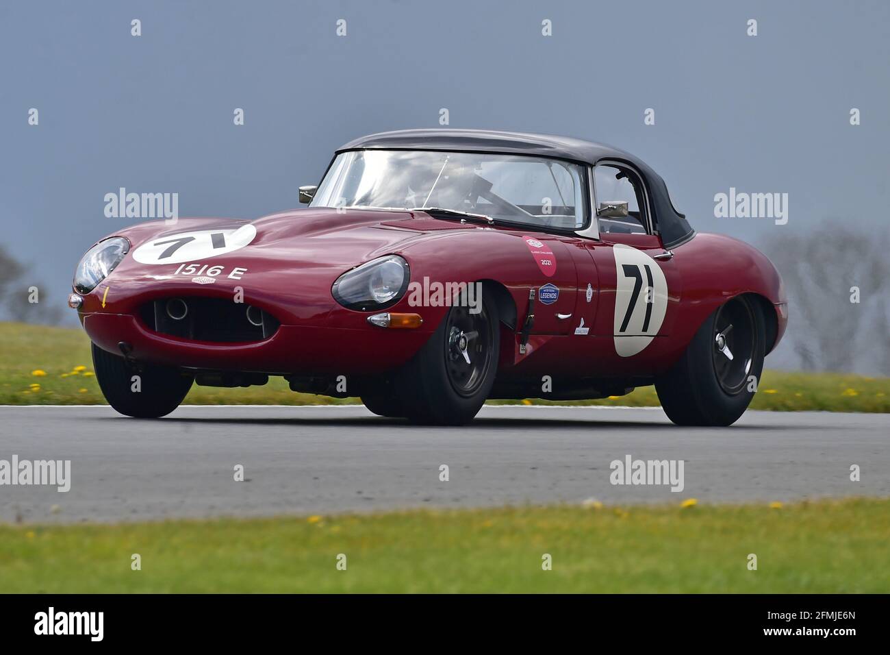 Mark Donnor, Andrew Smith, Jaguar e-Type Lightweight, Jaguar Classic Challenge for Pre-66 Jaguar Cars, Donington Historic Festival, Donington Park, en Foto Stock