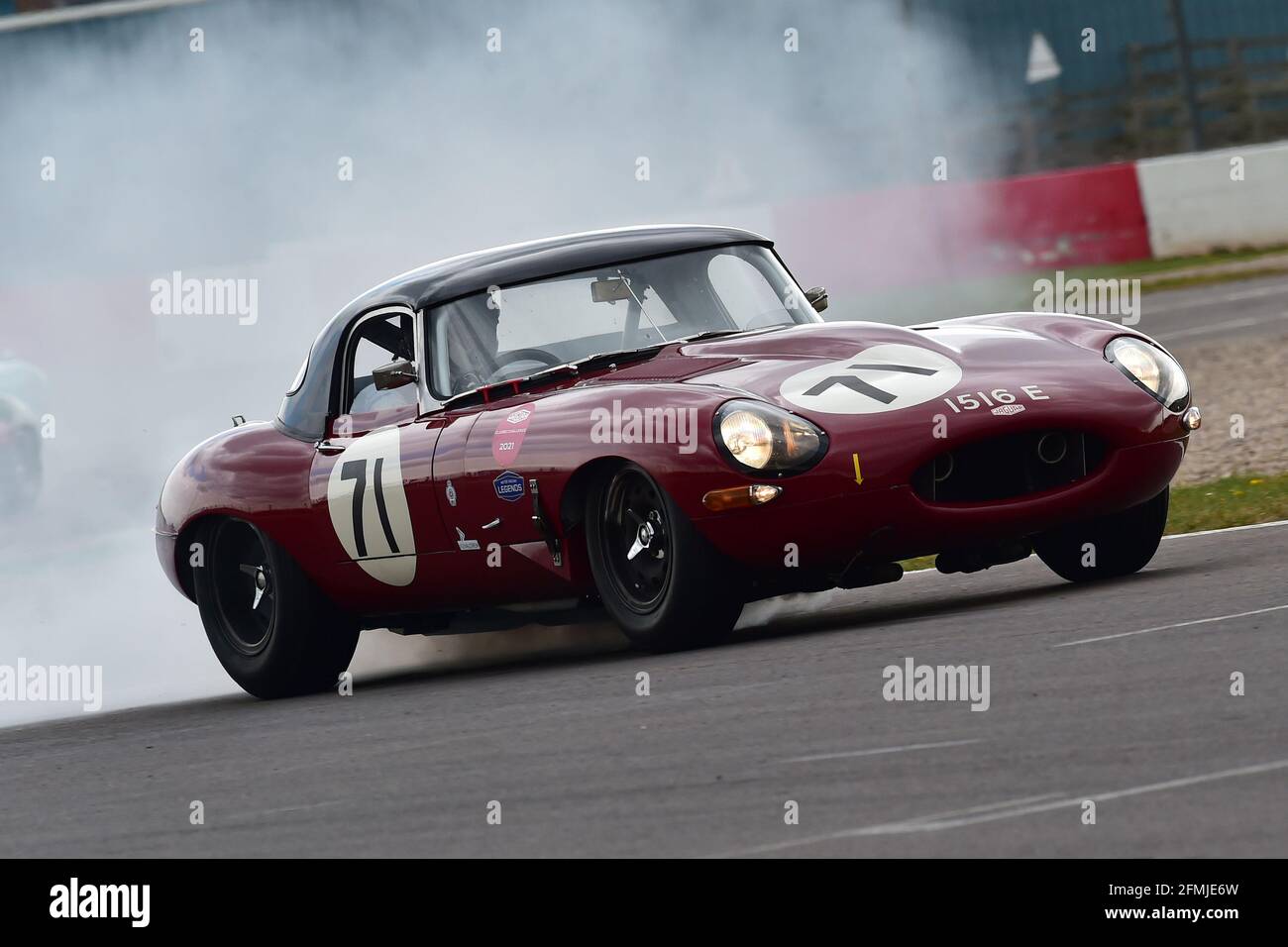 Mark Donnor, Andrew Smith, Jaguar e-Type Lightweight, Jaguar Classic Challenge for Pre-66 Jaguar Cars, Donington Historic Festival, Donington Park, en Foto Stock