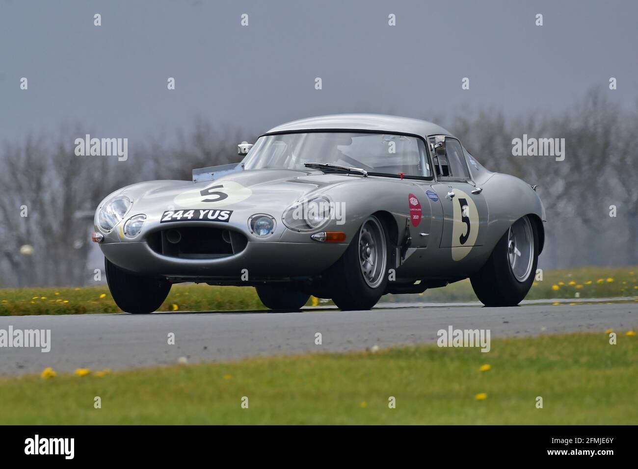 Mike Wrigley, Matthew Wrigley, Jaguar e-Type, Jaguar Classic Challenge per Jaguar Cars Pre-66, Donington Historic Festival, Donington Park, Inghilterra, M. Foto Stock