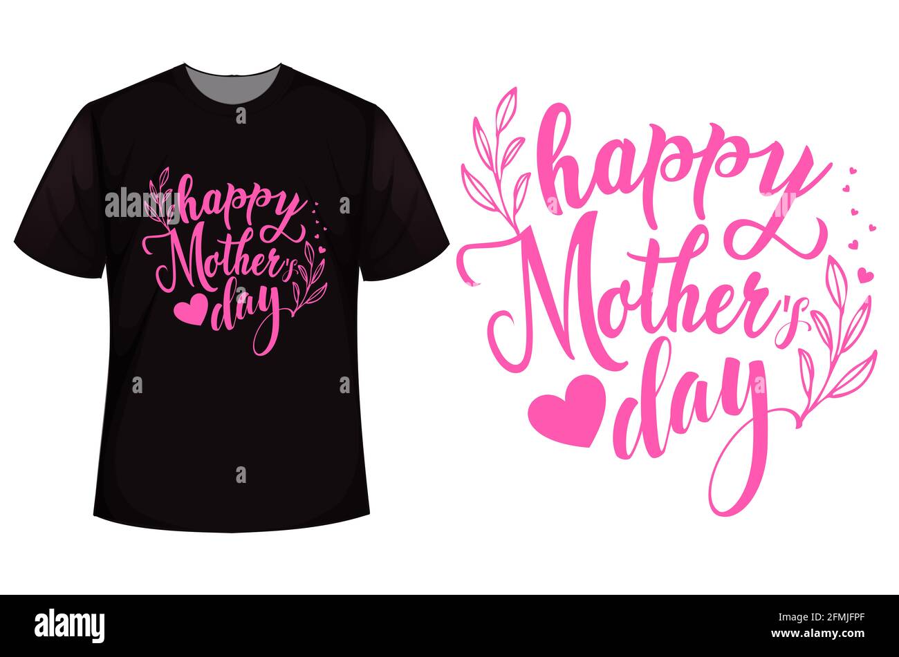 happy mother's day t-shirt design internazionale mother's day vettoriale design Foto Stock