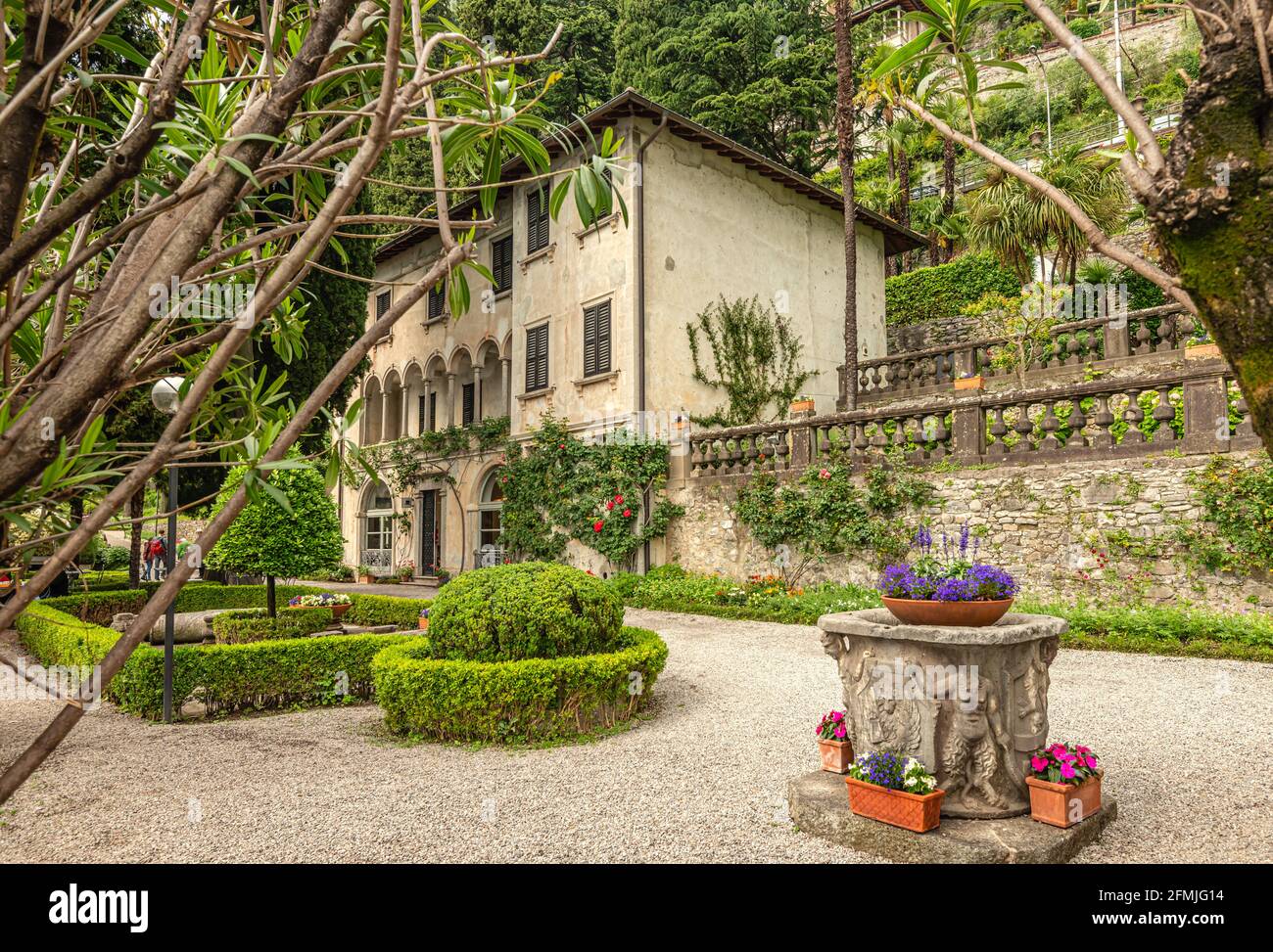 Giardino Botanico Di Villa Monastero, Varenna, Lombardia, Italia Foto Stock