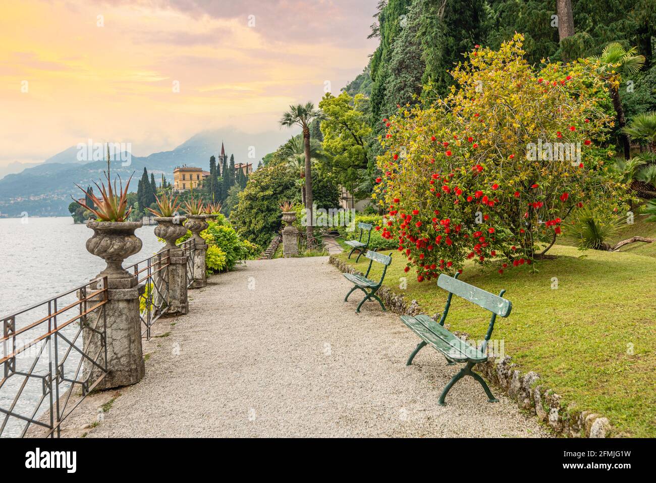 Giardino Botanico Di Villa Monastero, Varenna, Lombardia, Italia Foto Stock