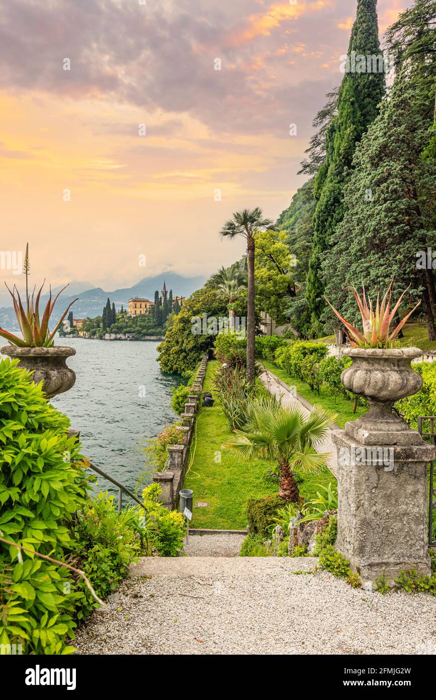 Giardino Botanico Di Villa Monastero, Varenna, Lombardia, Italia Foto Stock