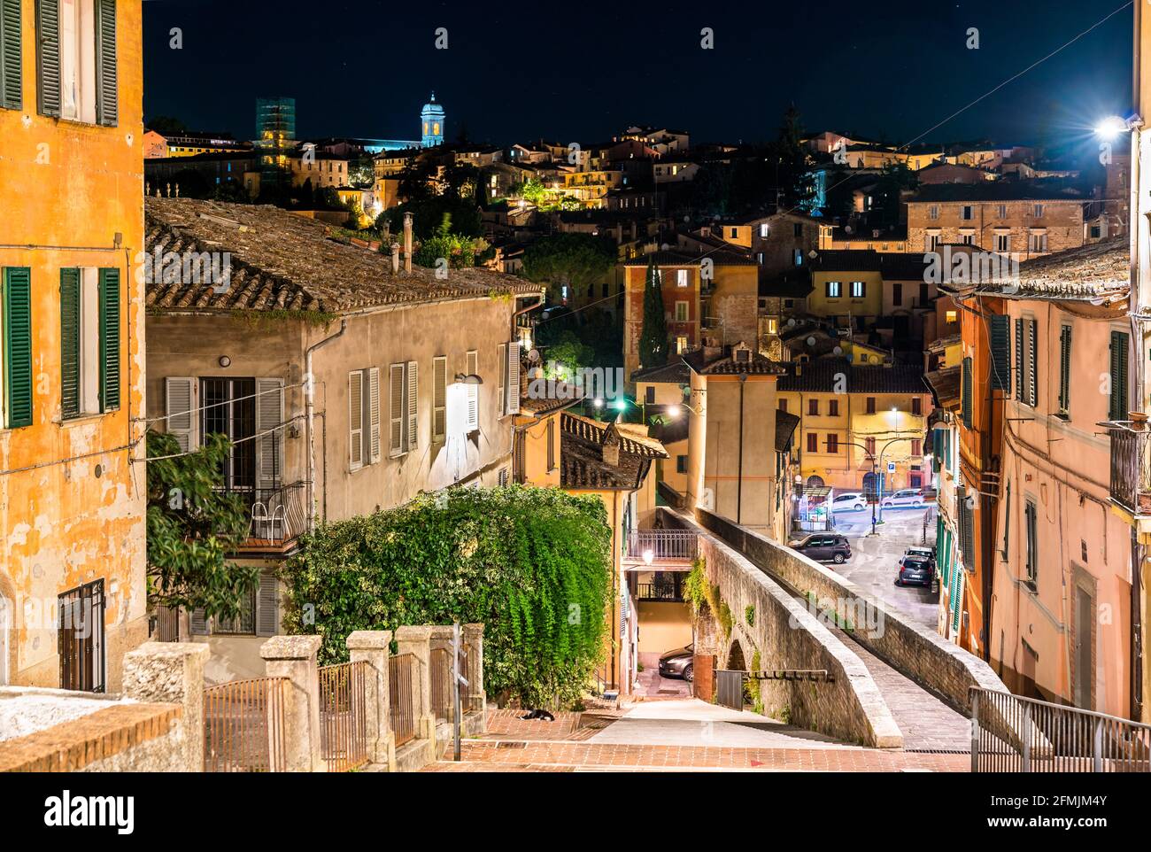 Acquedotto medievale a Perugia Foto Stock