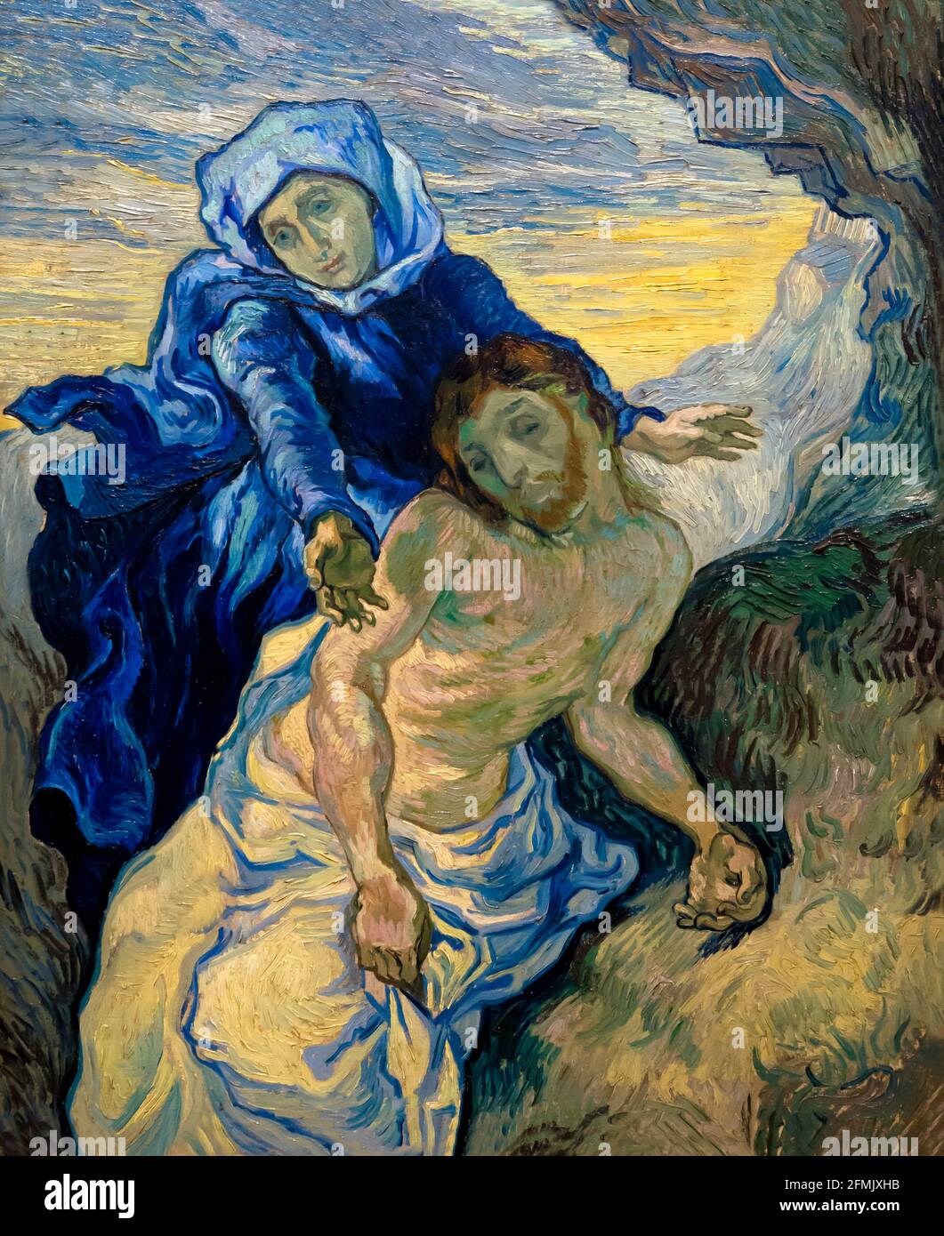 Pietà, dopo Delacroix, Vincent van Gogh, 1889 Foto stock - Alamy