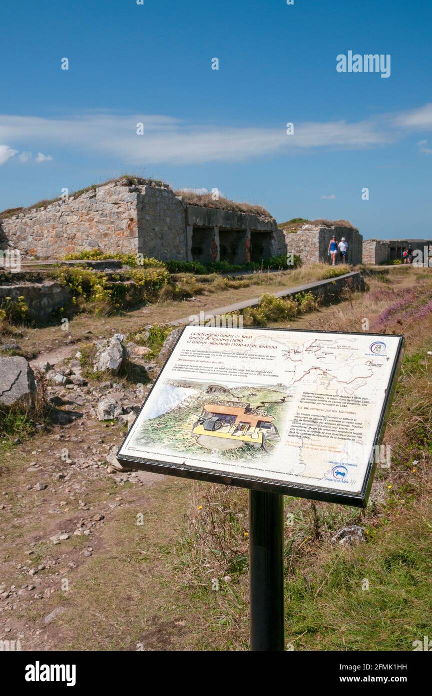 Battaglia dell'Atlantico Memorial Museum, Pointe de Pen Hir, Camaret-sur-Mer, Crozon penisola, Finisterre (29), Brittany, Francia Foto Stock