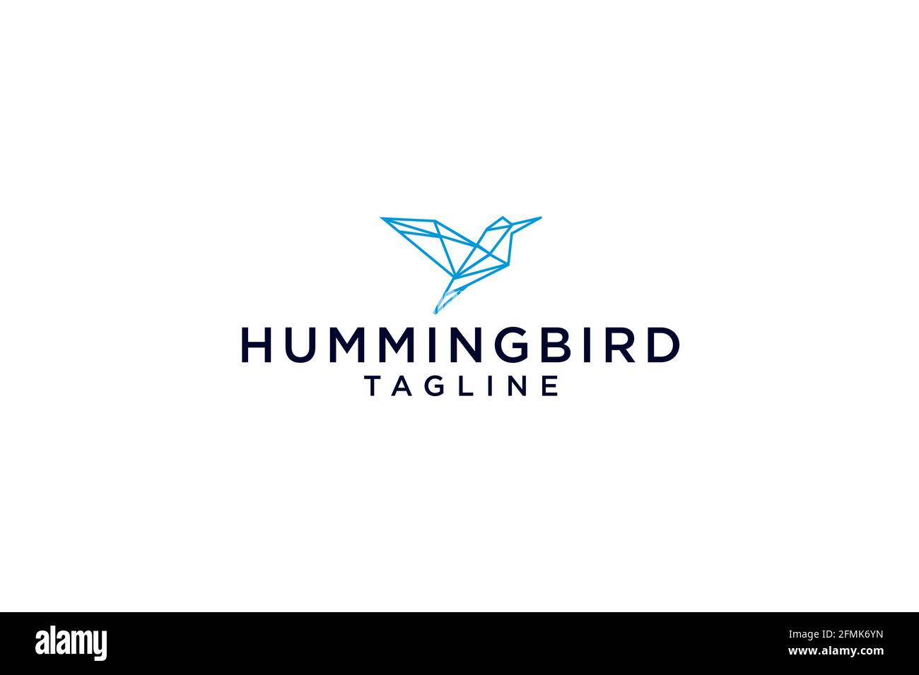 hummingbird colibri bird logo linea contorno monolina vettore icona. Illustrazione Vettoriale
