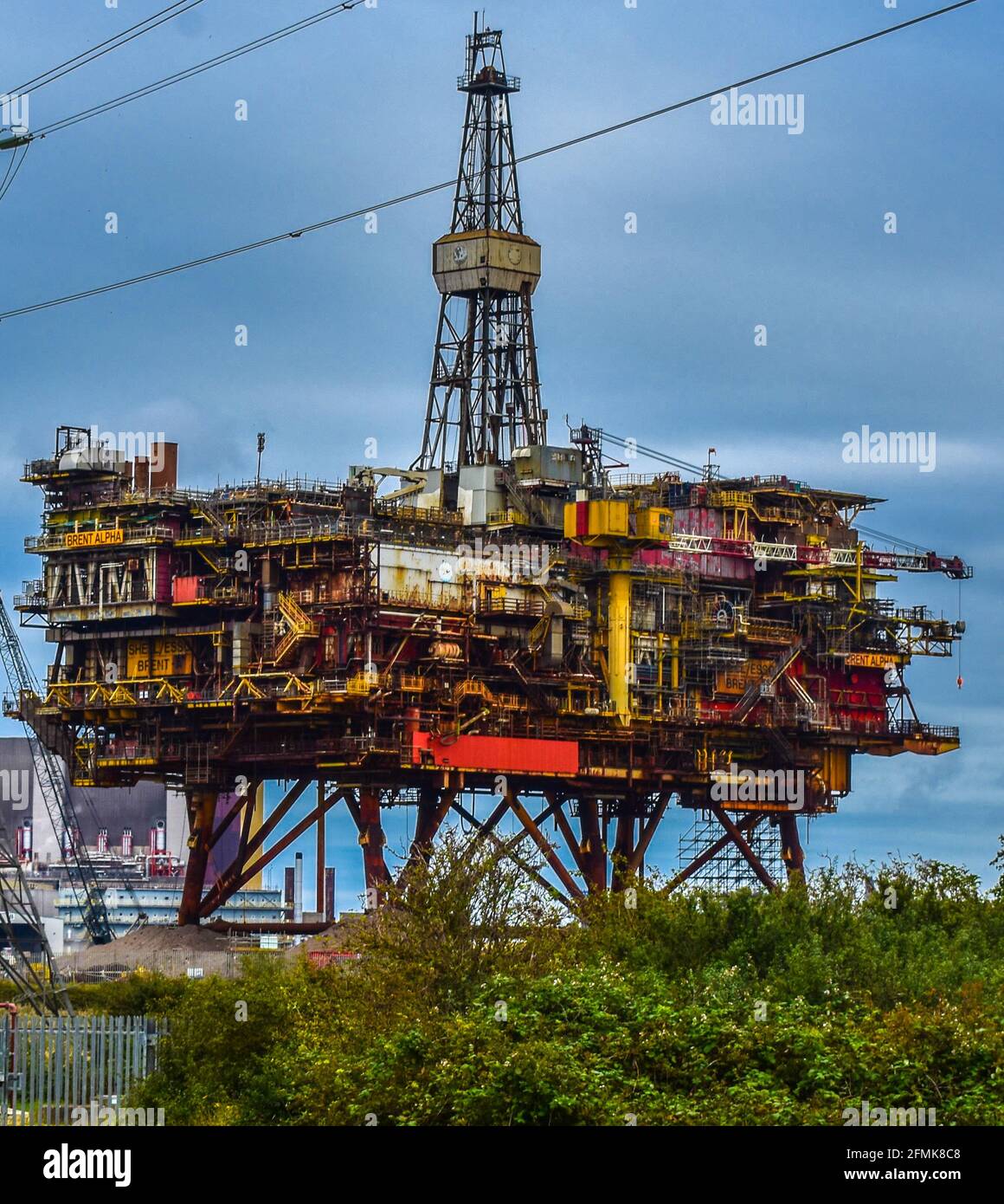 Olio dismesso Rig Foto Stock