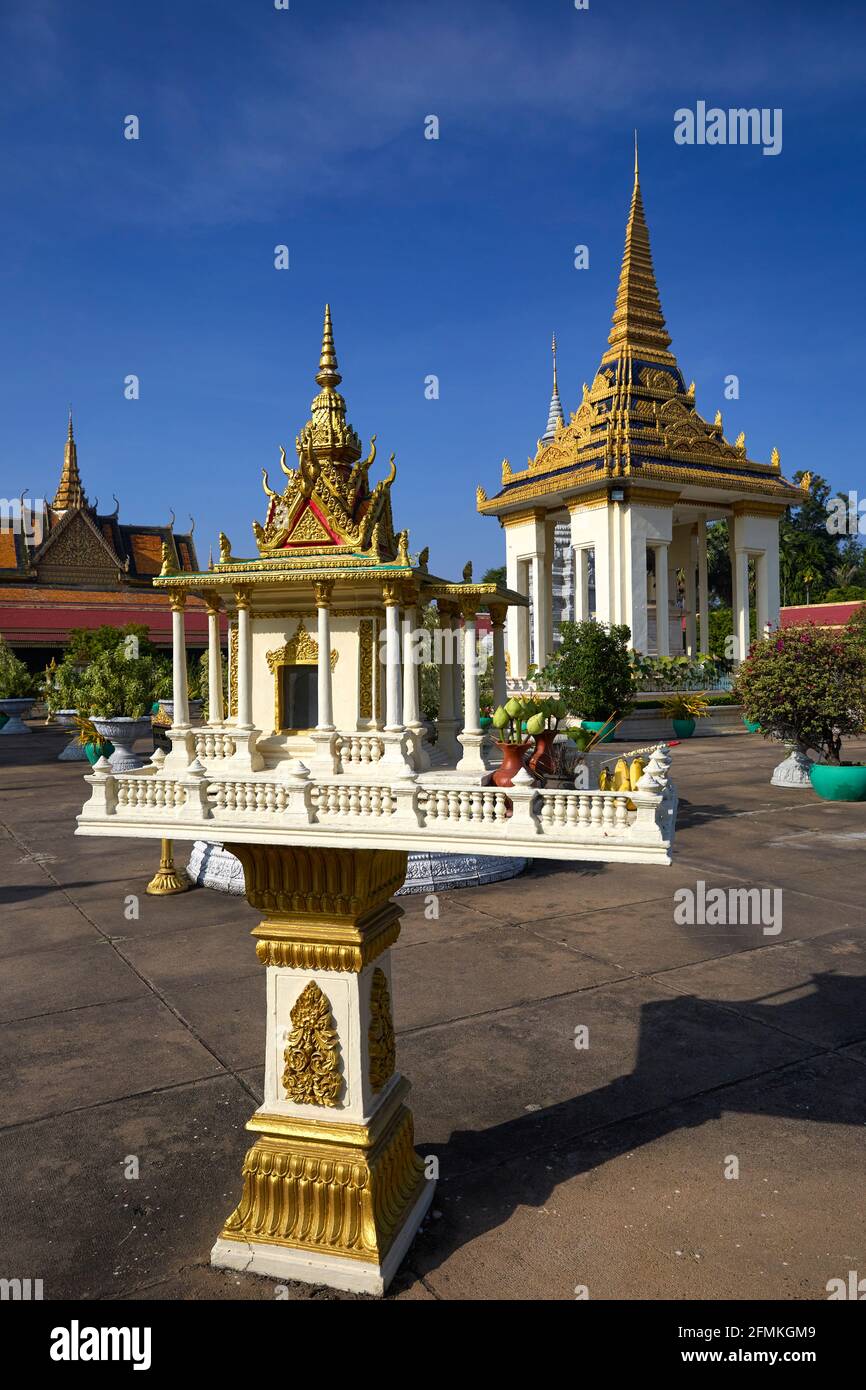 La Sala del Trono al Palazzo reale Phnom Penh Cambogia Foto Stock