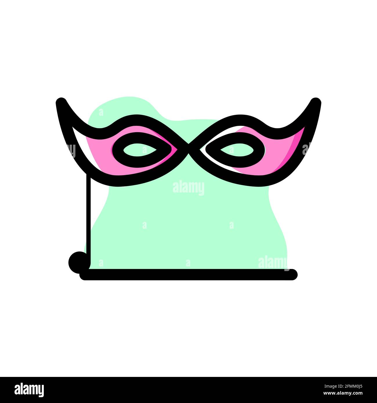 Bella Masquearade Conceptual Vector Illustration Design icona eps10 Illustrazione Vettoriale