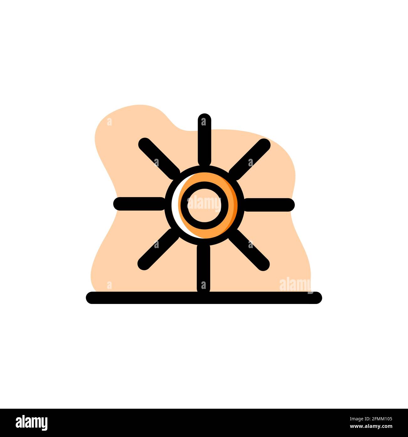 Design delle icone dell'illustrazione vettoriale concettuale di Sun Bright eps10 Illustrazione Vettoriale