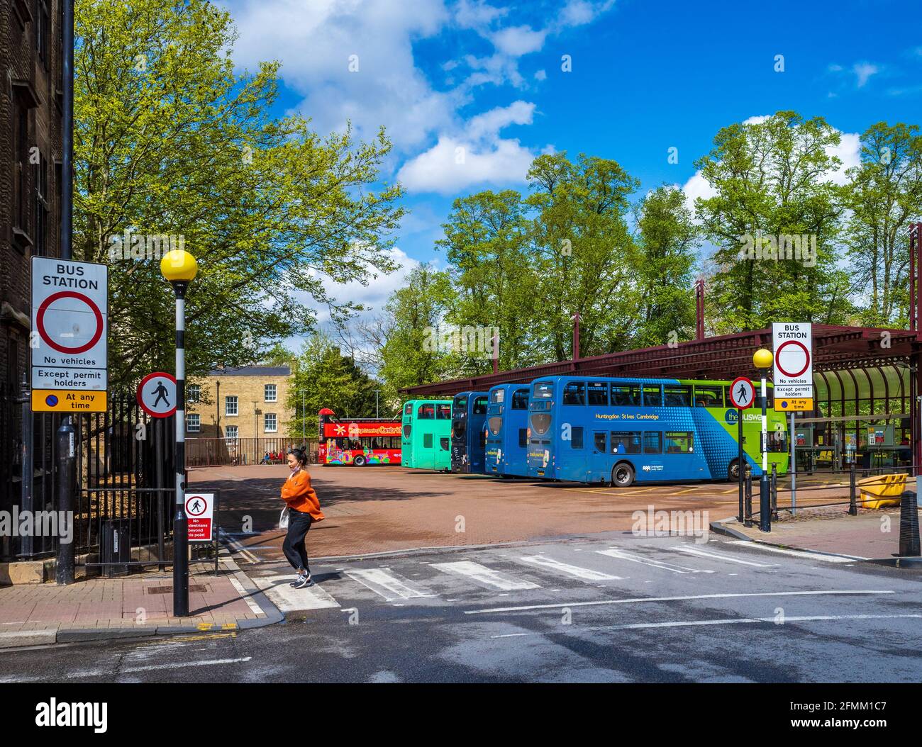 Stazione degli autobus di Cambridge - la stazione degli autobus di Drummer Street nel centro di Cambridge UK operata principalmente da autobus di Stagecoach. Foto Stock