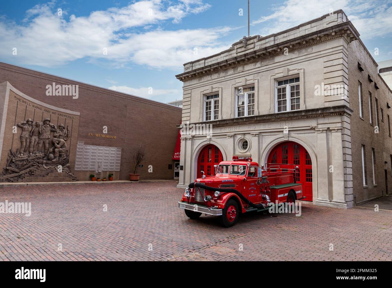 Memphis, TN / USA - 3 settembre 2020: Memphis Fire Museum nel centro di Memphis, TN Foto Stock