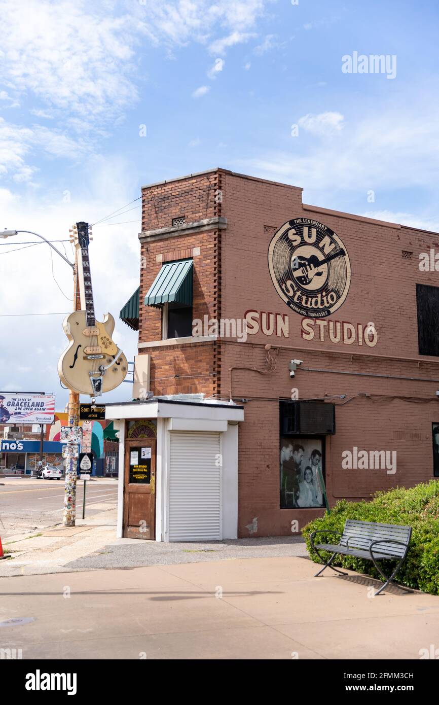 Memphis, TN / USA - 3 settembre 2020: Sun Studio a Memphis, TN, sede della Sun Records e del primo record di Elvis Presley Foto Stock