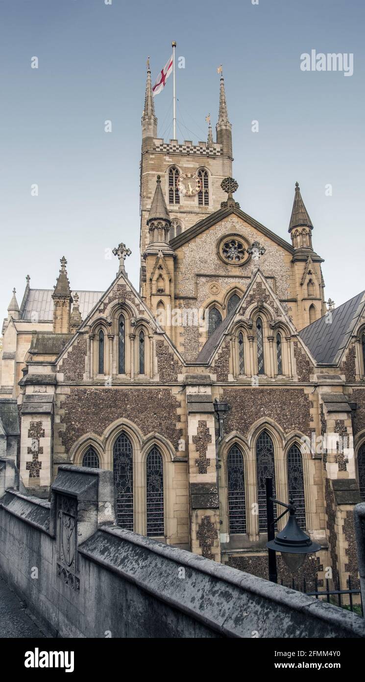 Cattedrale di Southwark a London Bridge, Londra, Regno Unito. Foto Stock