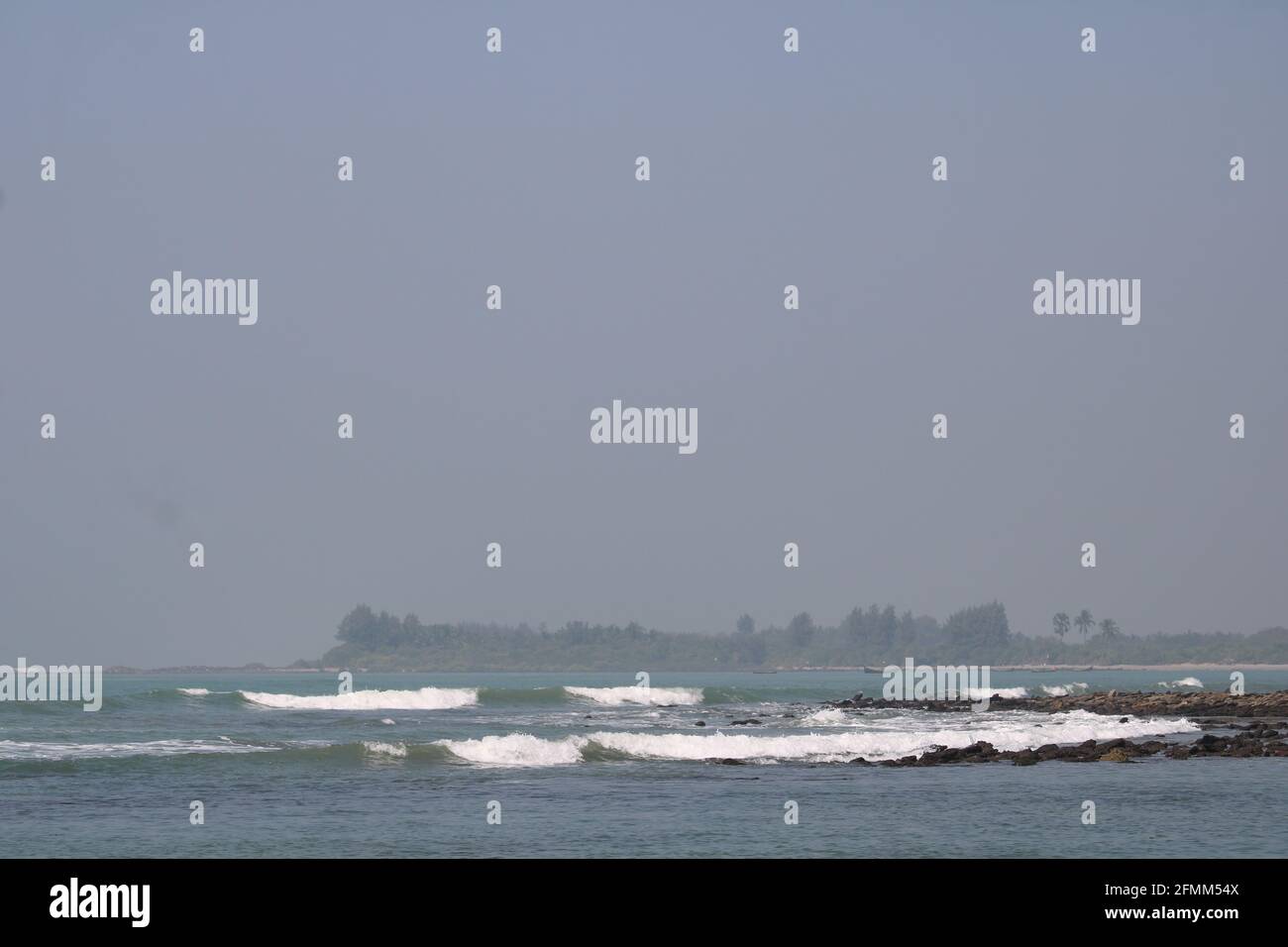 Lo splendido scenario dell'isola di saint martin della barriera corallina del Bangladesh Scenario Mare spiaggia scenario Foto Stock